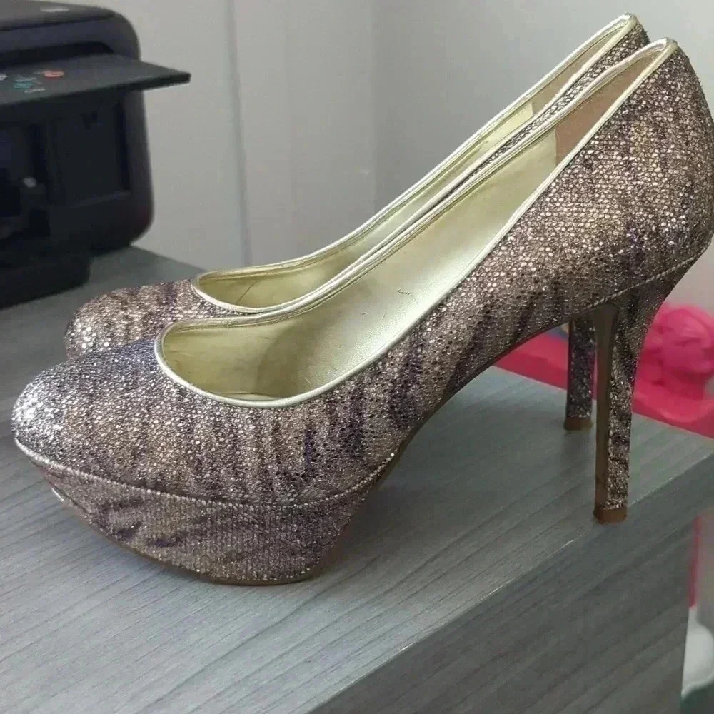 Nine West NWMENDOZA women's pumps leopard glitter